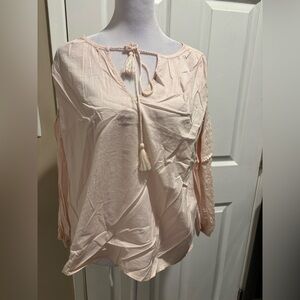 Levi’s Baby Pink Peasant Top Blouse